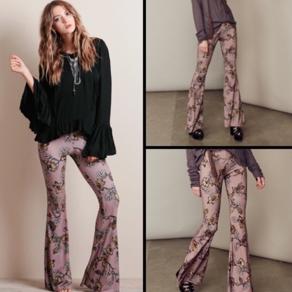 For Love And Lemons Ojai bell bottom pants